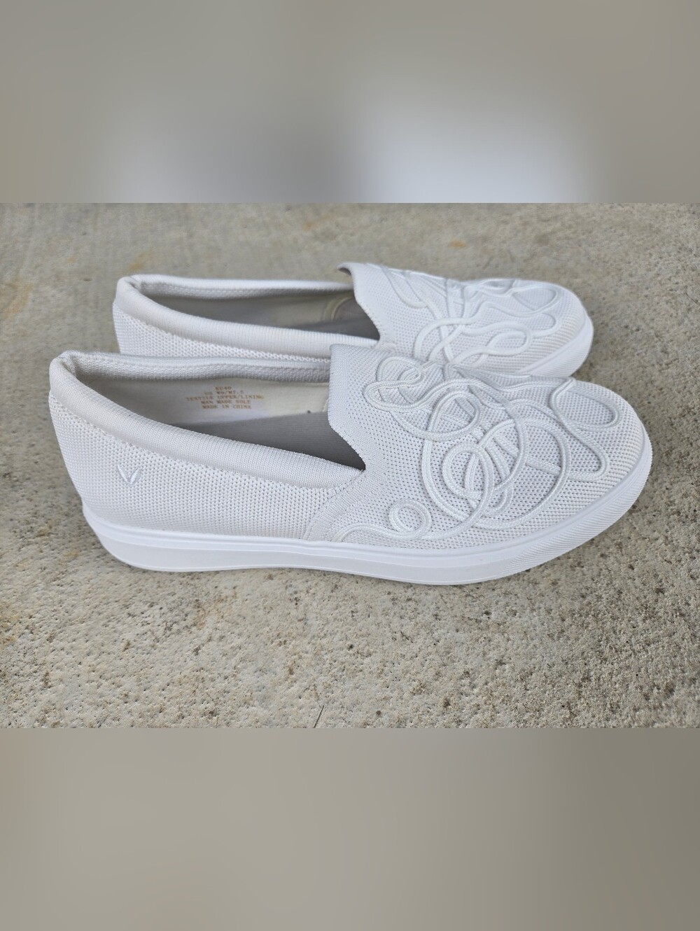VIVAIA White Knit Slip-On Loafers Excellente Conditions - Picture 3 of 8